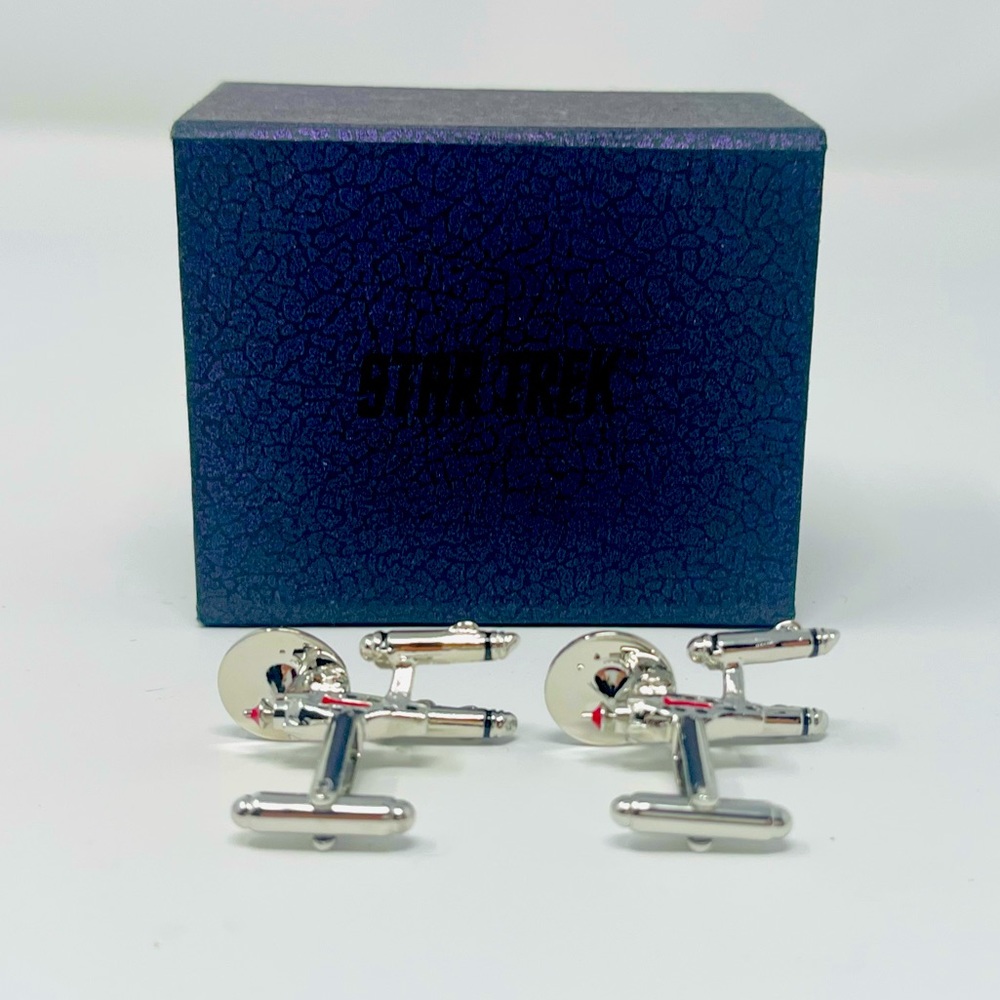 New STAR TREK Collectible  Cuff Link ST-ENT-SL Silver - Picture 4 of 6